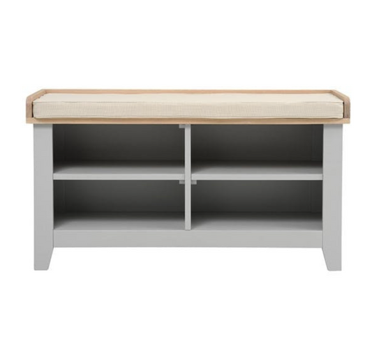 Chester Dove Grey Open Shoe Storage Bench
