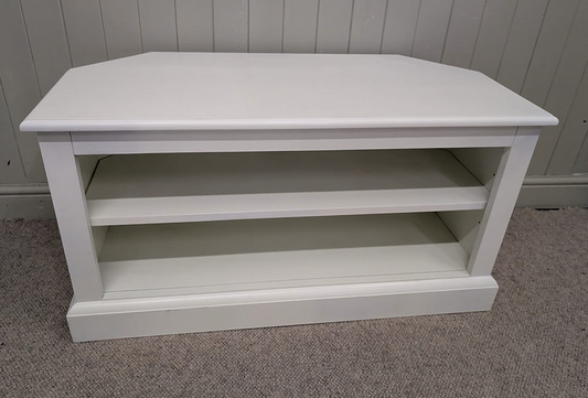 Burford Warm White Corner TV Stand
