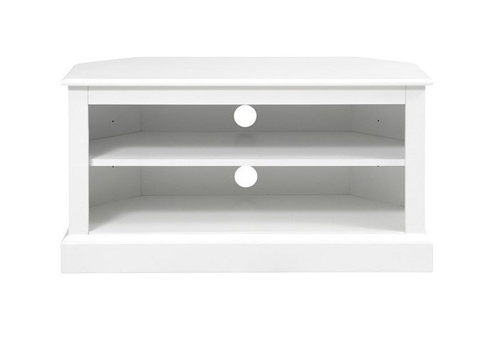 Burford Warm White Corner TV Stand