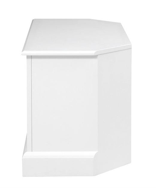 Burford Warm White Corner TV Stand