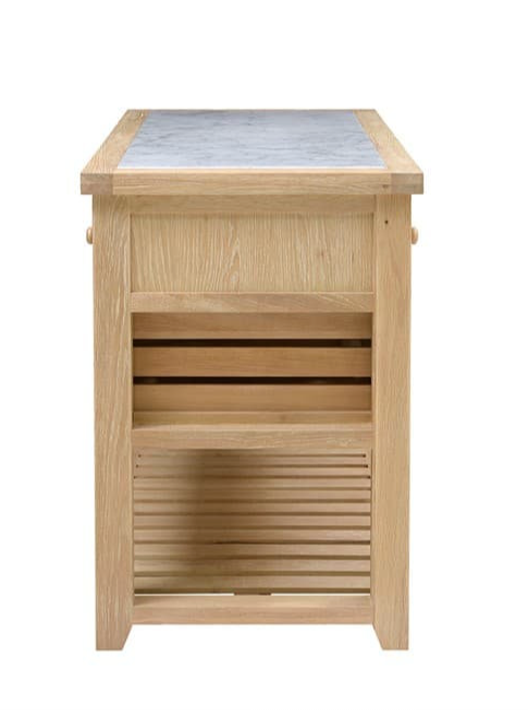 Inglesham Whitewash Oak Kitchen Island