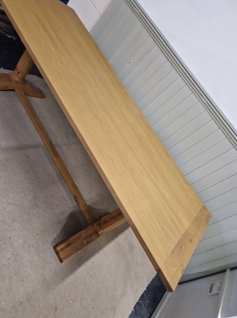 Elkstone Mellow Oak 8 Seater Trestle Dining Table