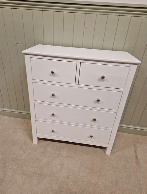 Simply Cotswold Pure White 5 Drawer Chest