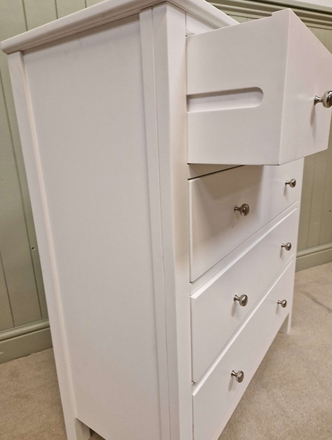 Simply Cotswold Pure White 5 Drawer Chest
