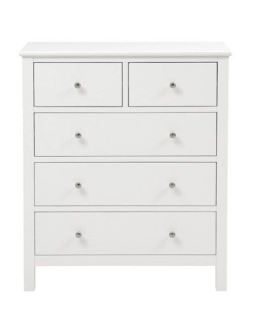 Simply Cotswold Pure White 5 Drawer Chest