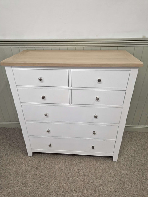 Chester Pure White 7 Drawer Chest