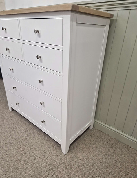 Chester Pure White 7 Drawer Chest