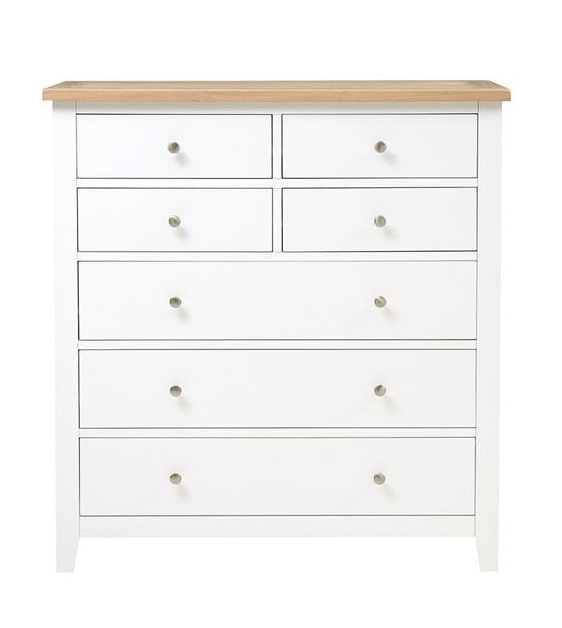 Chester Pure White 7 Drawer Chest