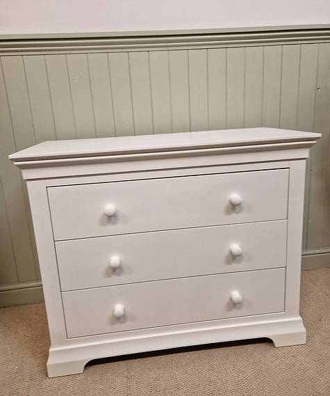 Chantilly Warm White Petite Chest of Drawers