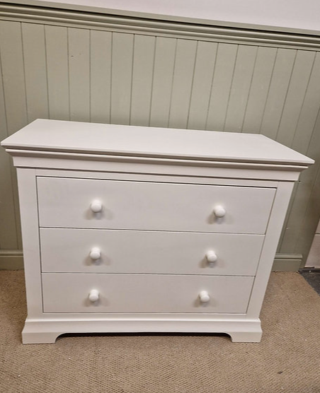 Chantilly Warm White Petite Chest of Drawers