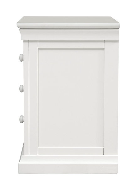 Chantilly Warm White 3 Drawer Bedside