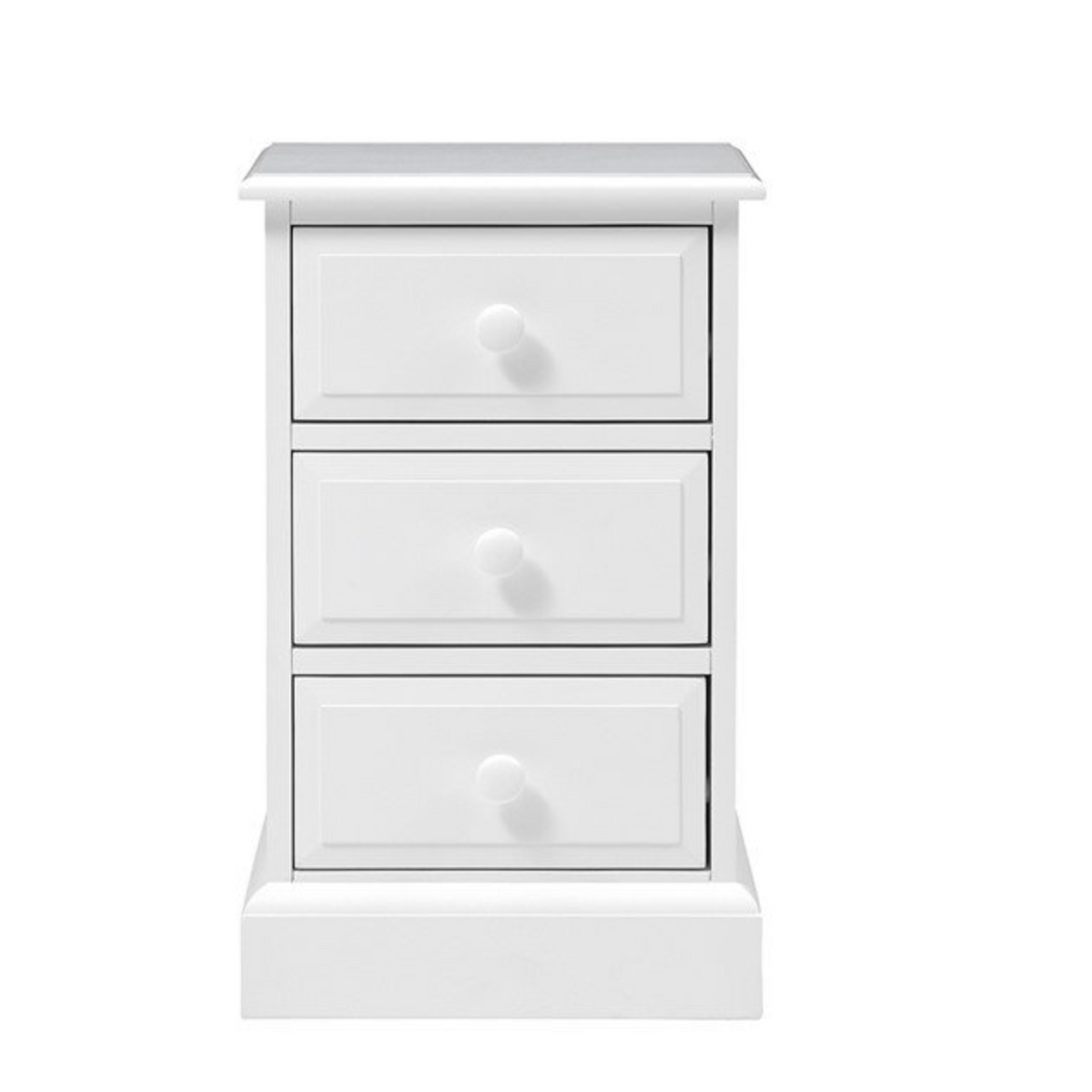 Pensham Pure White 3 Drawer Bedside