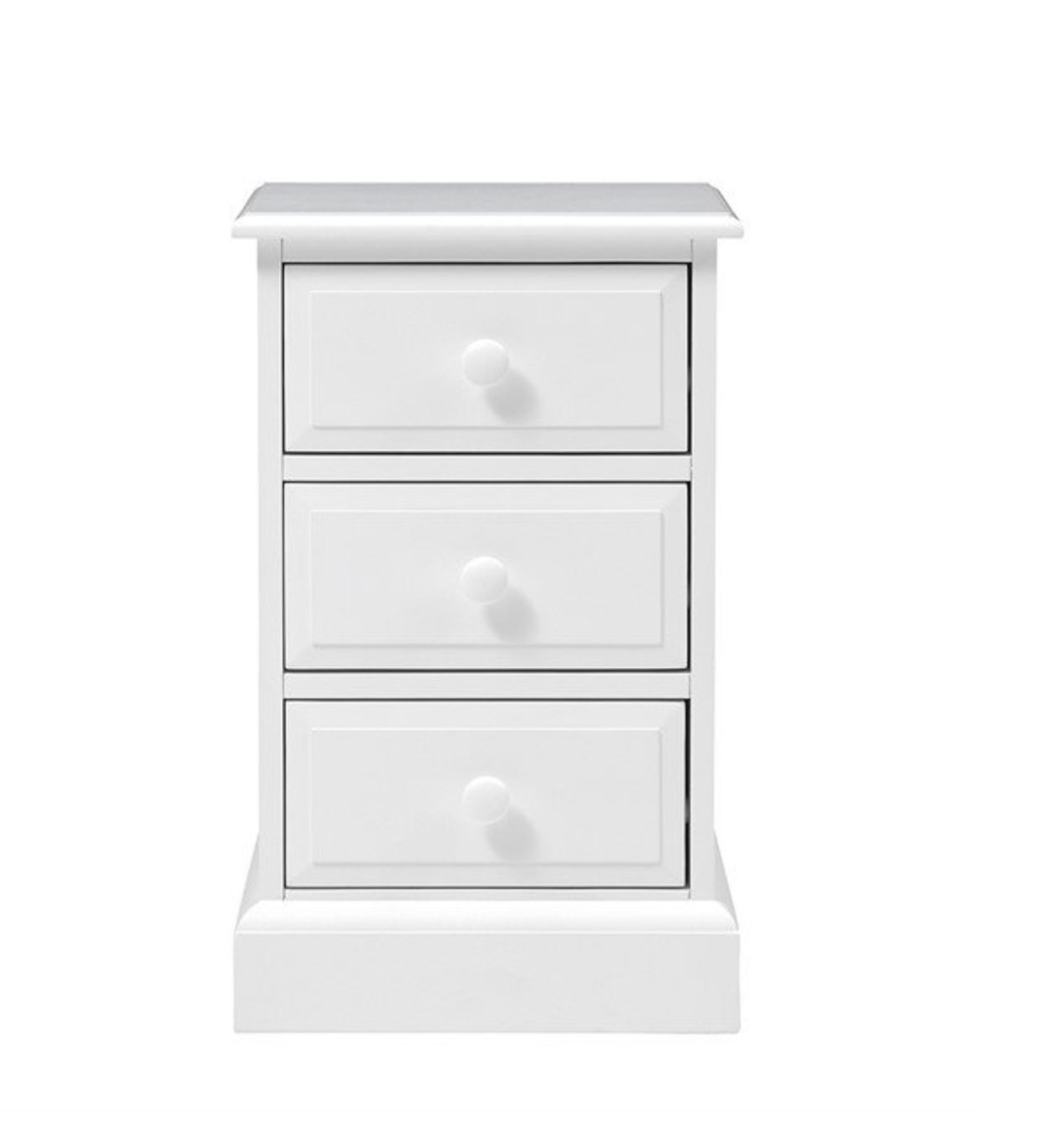 Pensham Pure White 3 Drawer Bedside