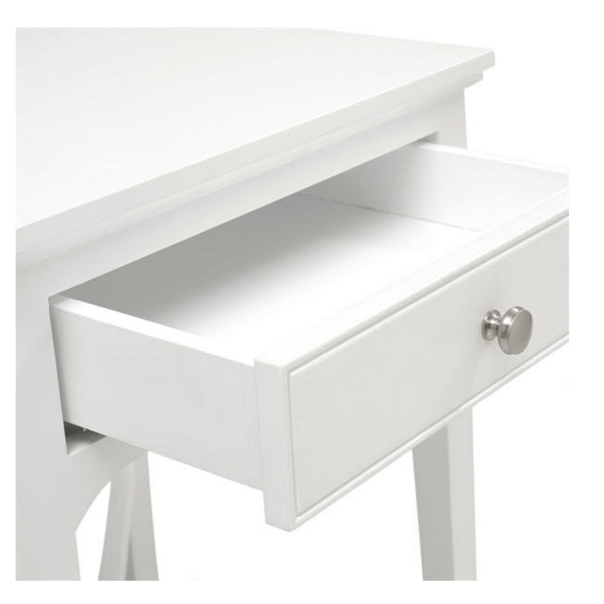Fairford Soft White 1 Drawer Bedside Table