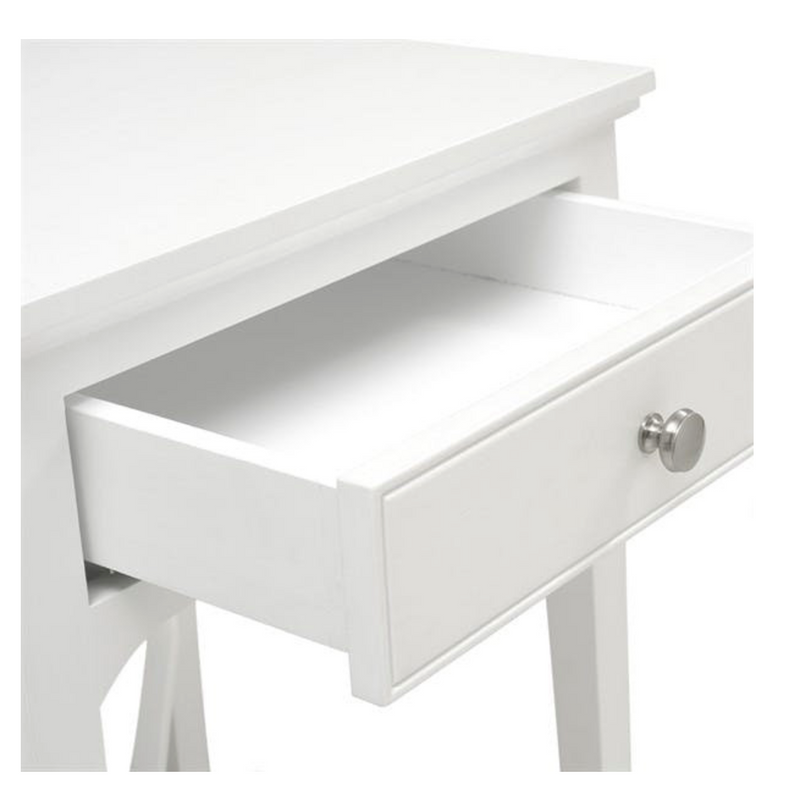 Fairford Soft White 1 Drawer Bedside Table