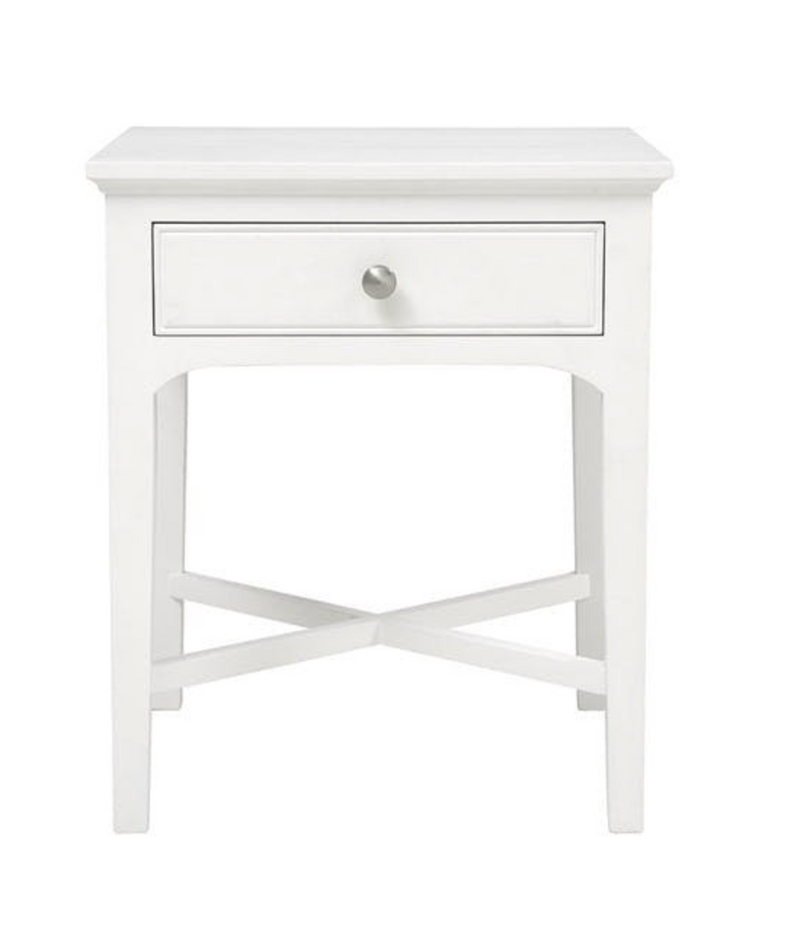 Fairford Soft White 1 Drawer Bedside Table