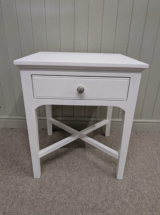 Fairford Soft White 1 Drawer Bedside Table