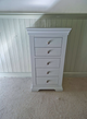 Chantilly Pebble Grey Tall 5 Drawer Chest