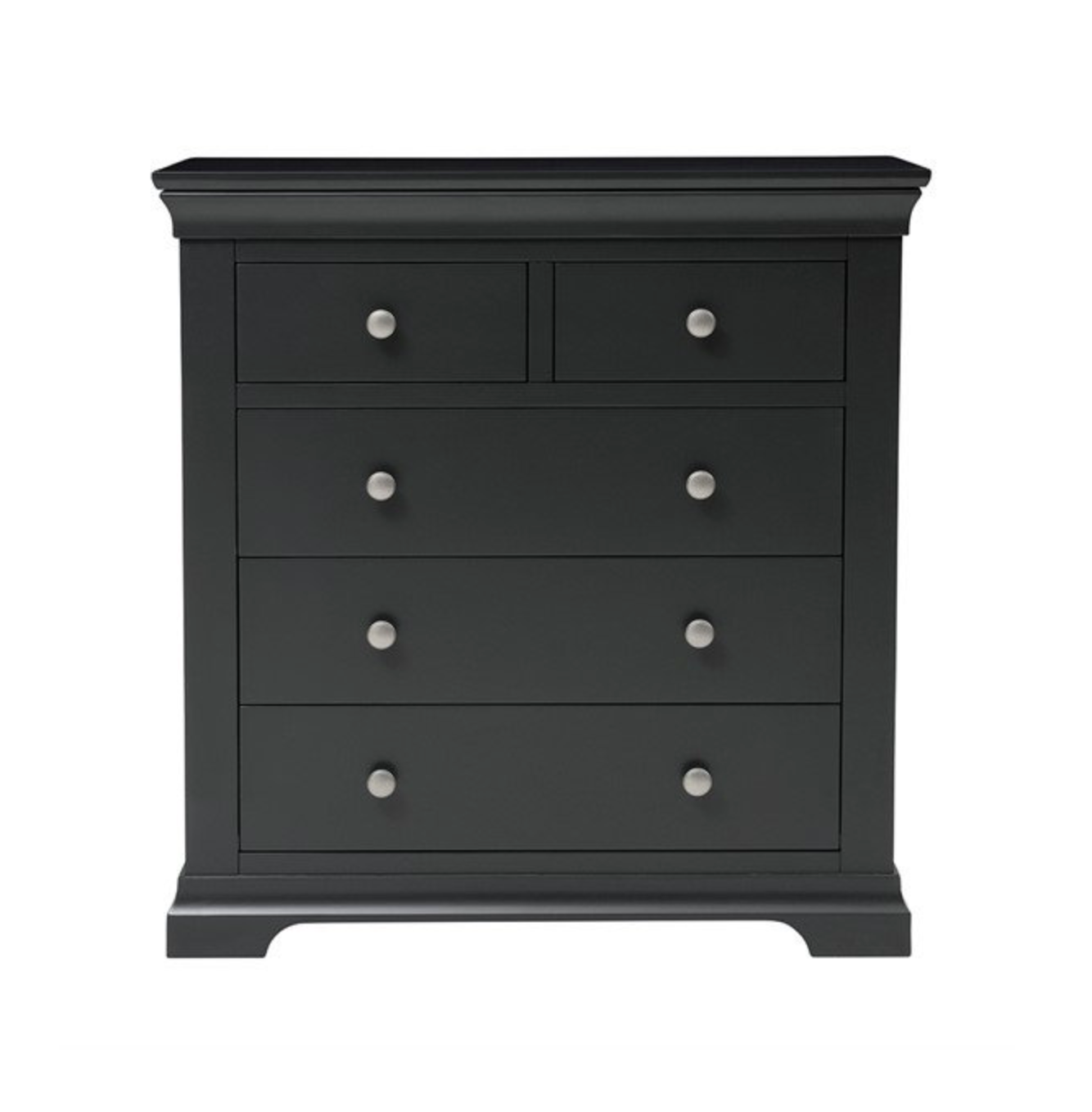 Chantilly Dusky Black 5 Drawer Chest