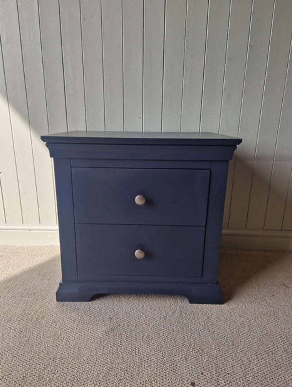 Chantilly Dusky Black Large Bedside Table