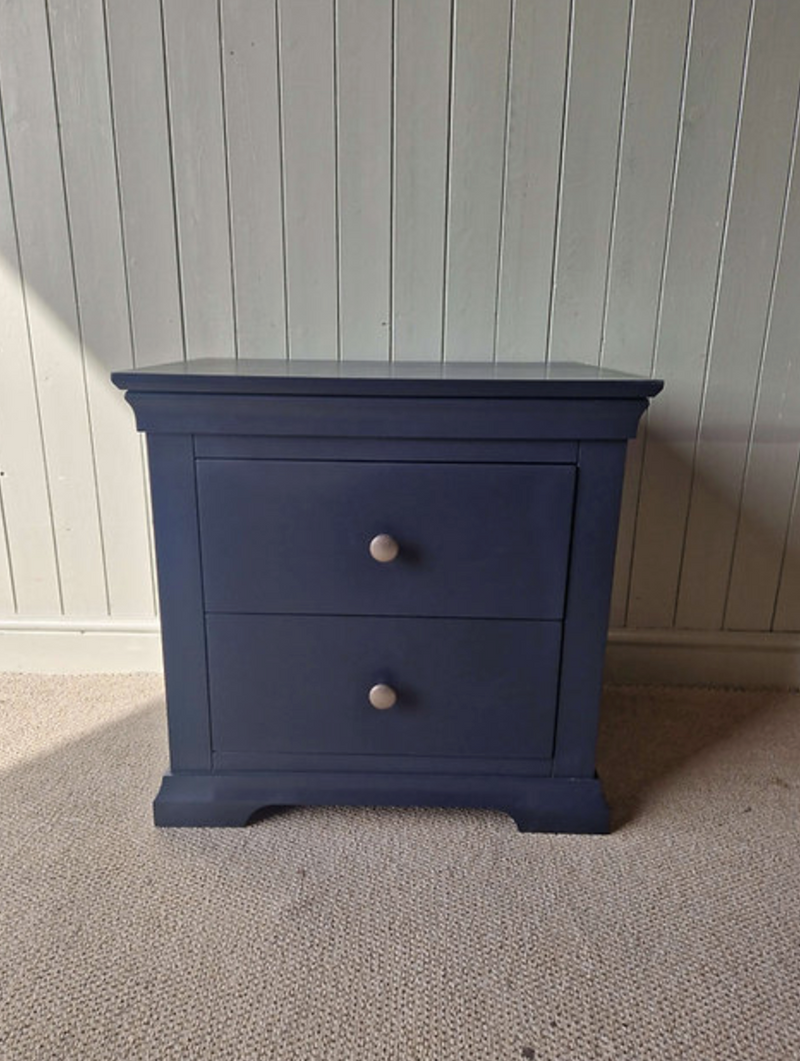 Chantilly Dusky Black Large Bedside Table