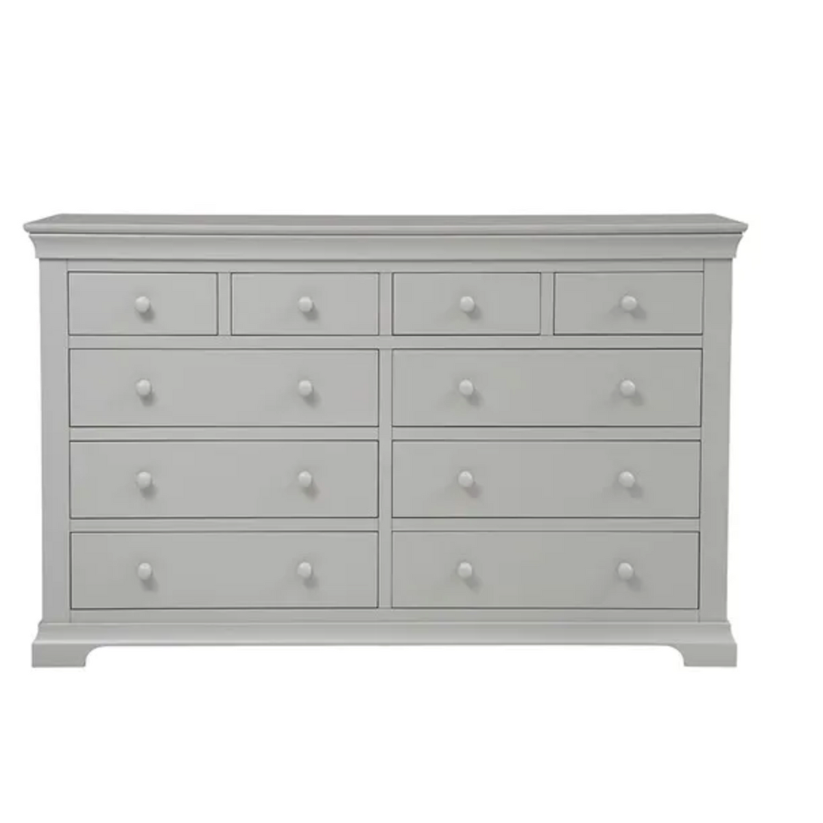 Chantilly Pebble Grey 10 Drawer Chest