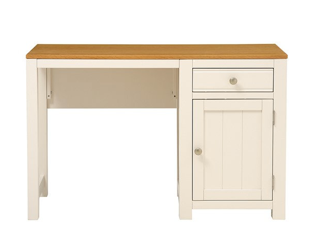 Chalford Warm White Single Pedestal Desk