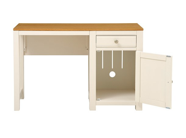 Chalford Warm White Single Pedestal Desk