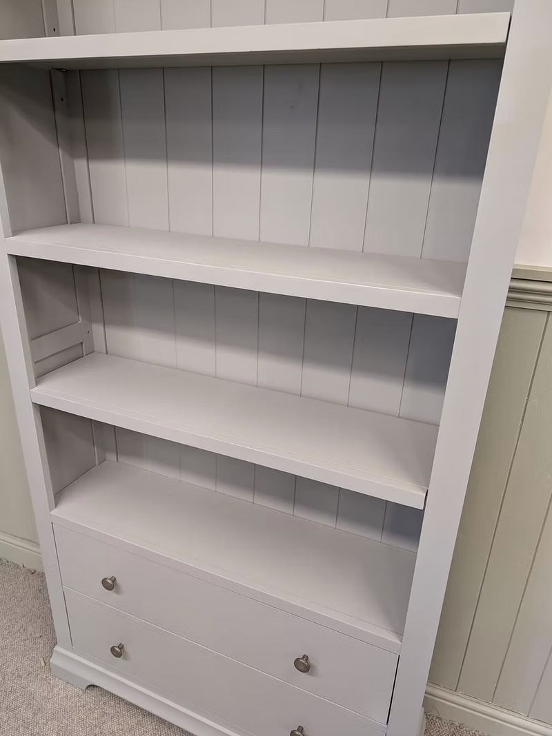 Chantilly Pebble Grey Large Bookcase