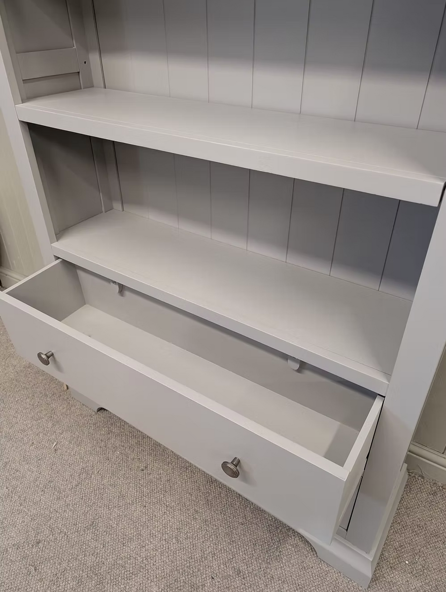 Chantilly Pebble Grey Large Bookcase