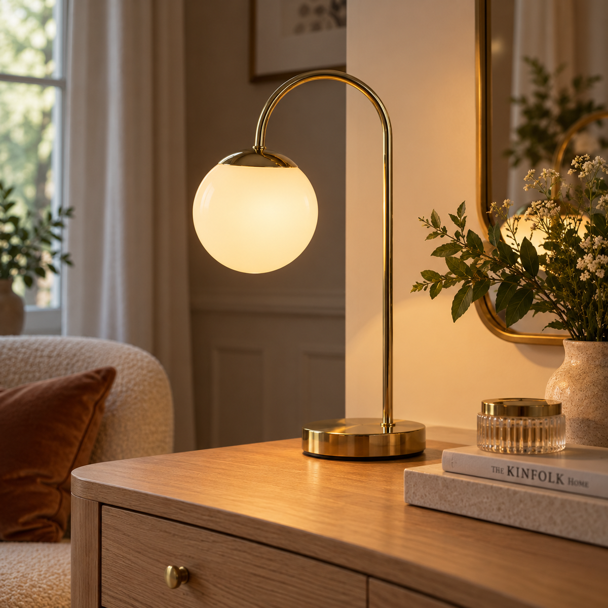 Opal Globe Table Lamp