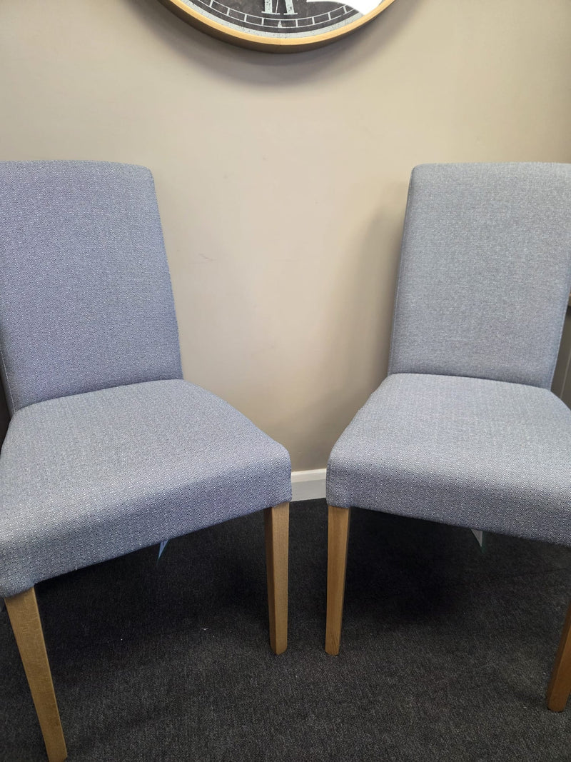 Set of 2 Malton Dining Chairs- Light Blue