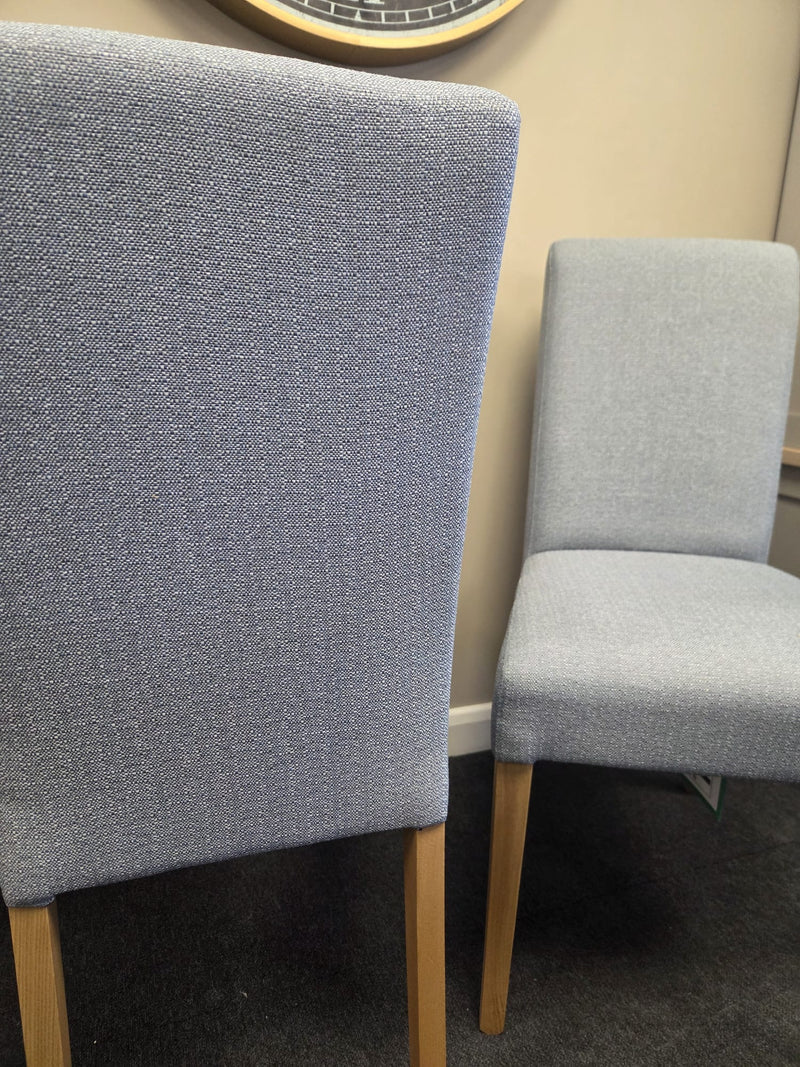 Set of 2 Malton Dining Chairs- Light Blue
