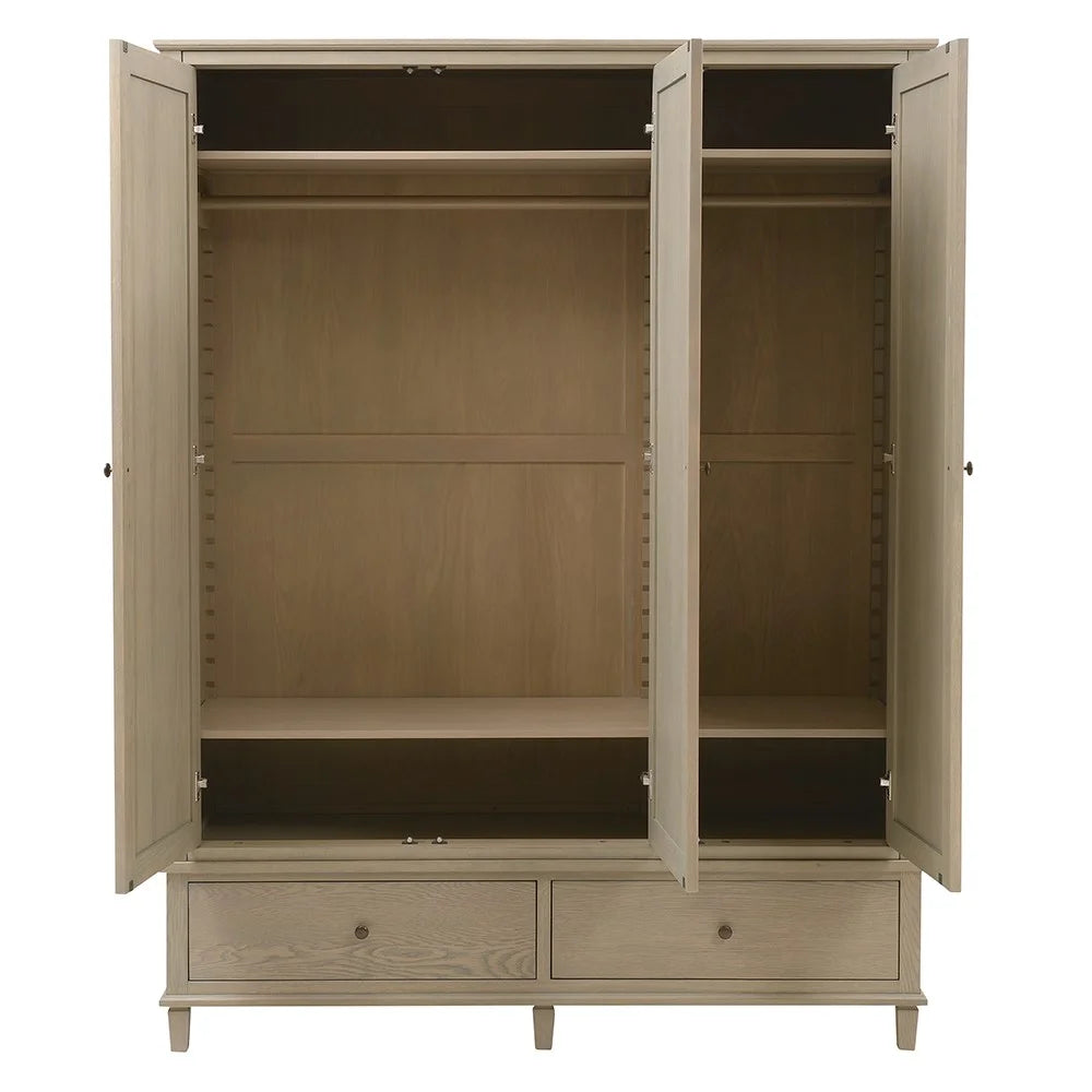 Bibury Smoked Oak Triple Wardrobe