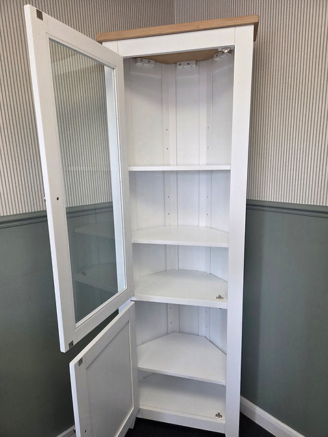 Chester Pure White Corner Display Cabinet