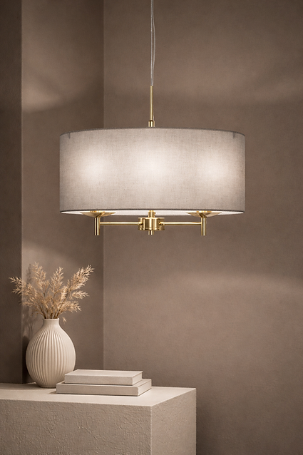 Fleur Pendant Light- Brushed Metal