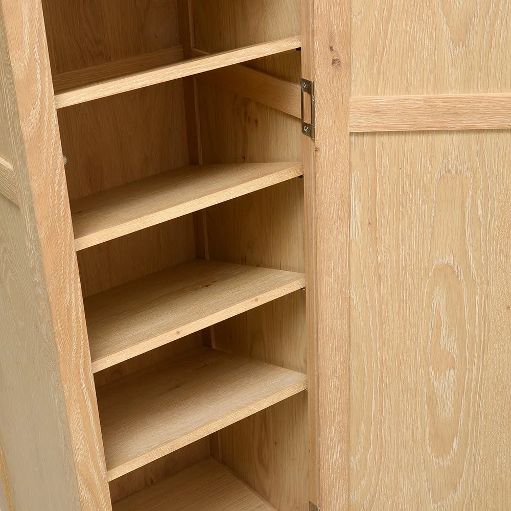 Inglesham Whitewash Oak Tall Shoe Cupboard