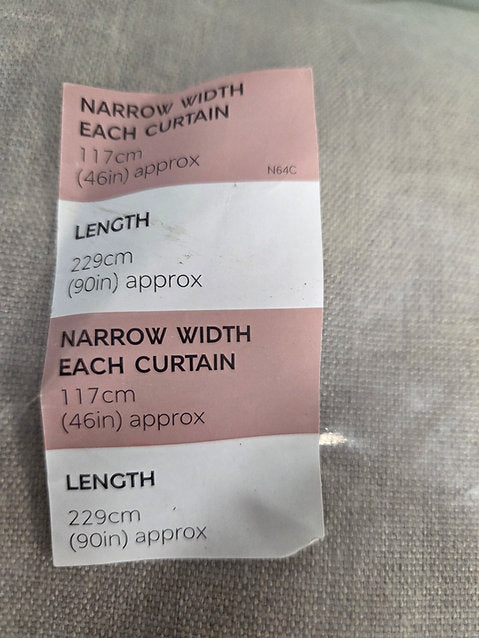 Brushed Pencil Pleat Blackout Thermal Curtains- Natural