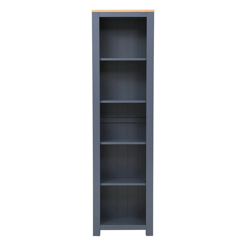 Chalford Inky Blue Tall and Slim Bookcase