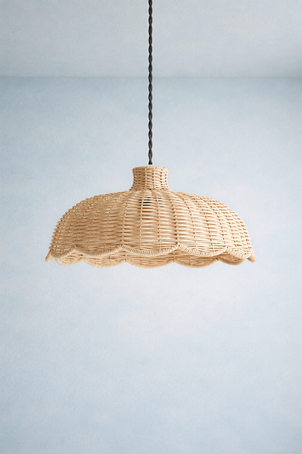 Scallop Rattan Shade - Natural
