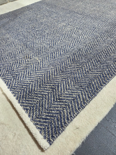 Milton Herringbone Rug- Navy 120 x 170