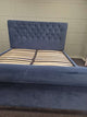 Hilcott Petrol Velvet Super King Sized Upholstered Bed