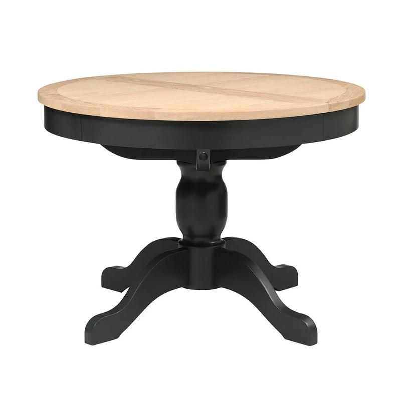 Chester Charcoal 4-6 Seater Round Extending Dining Table