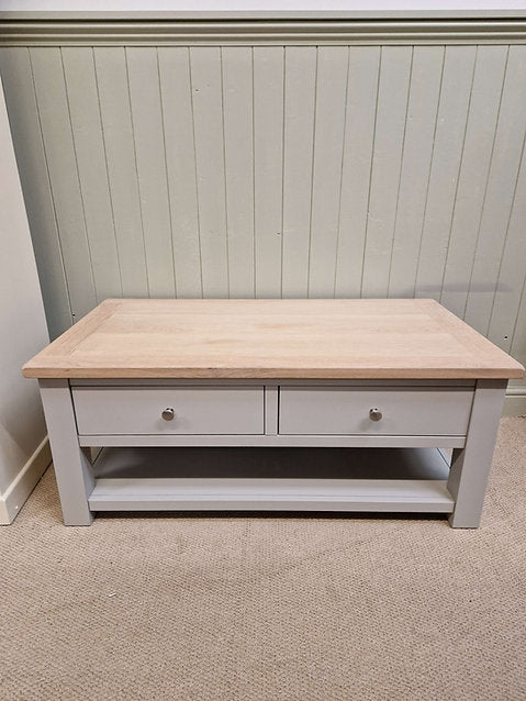 Chester Dove Grey Coffee Table with Drawers