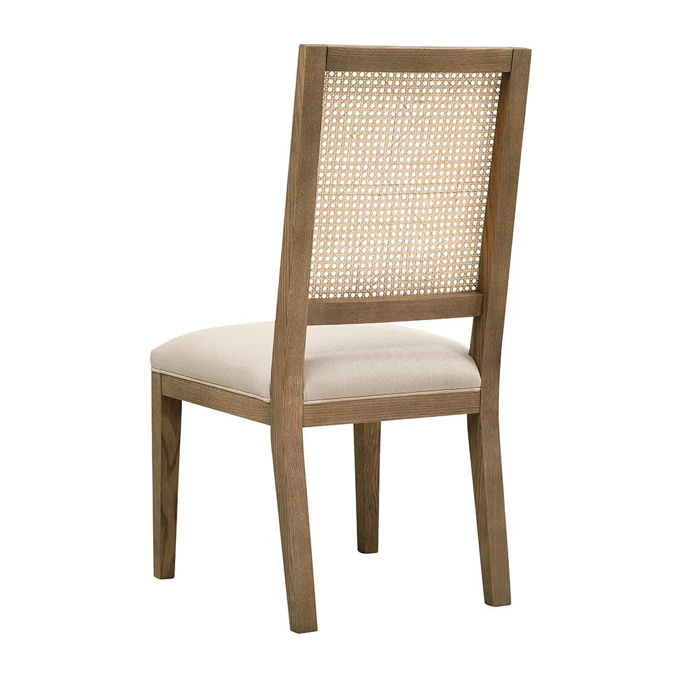 Elkstone Smoked Oak Rattan Back Chairs- Set of 4