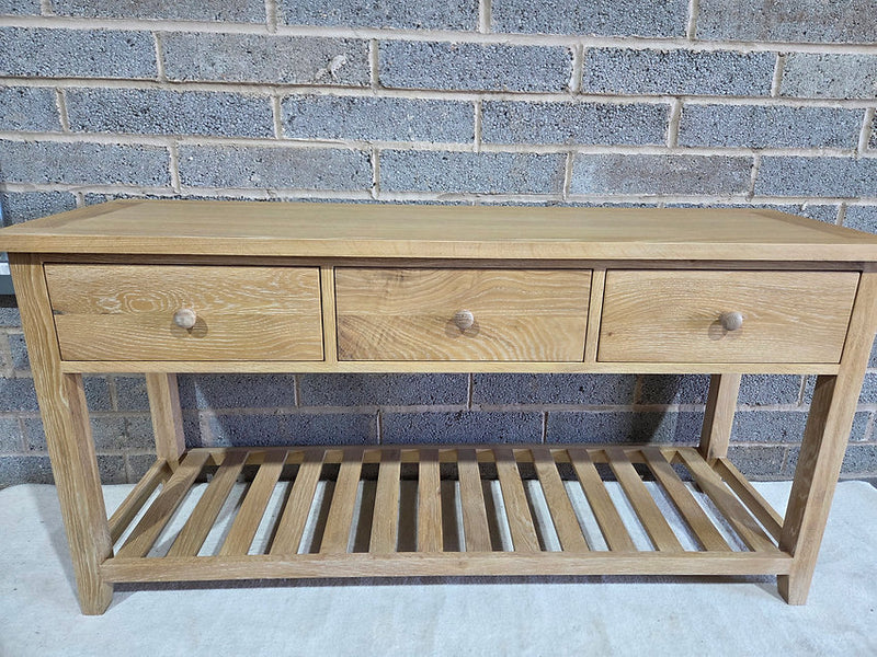 Inglesham Whitewash Oak Large Console Table