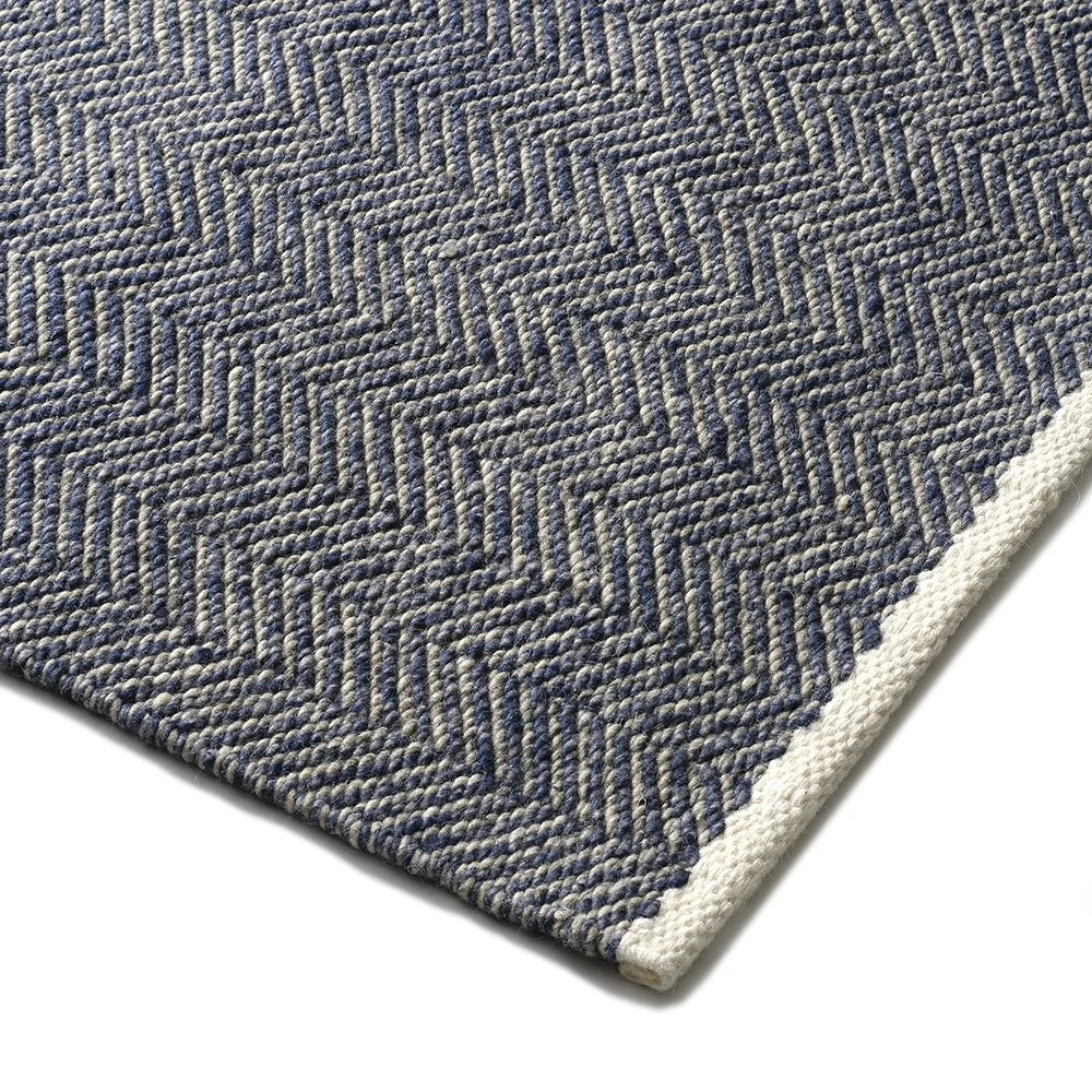 Milton Herringbone Rug- Navy 120 x 170