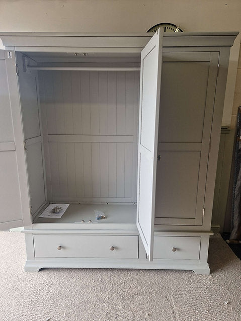 Chantilly Pebble Grey Triple Wardrobe