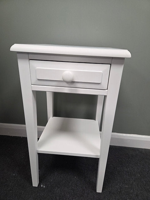 Pensham Pure White Narrow Bedside Table