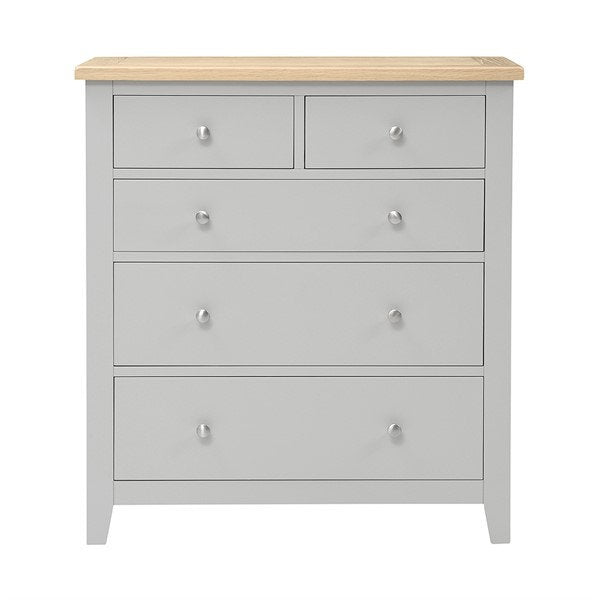 Chester Dove Grey 5 Drawer Chest